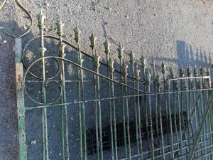 Large iron gate
